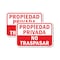 Signmission Propiedad Privada No Traspasar, 12'' X 18'' 2 Signs, Heavy Gauge Aluminum, 2PK A-1218-2PACK-24811 - alternate 1