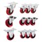 Powertec 3'' Plate Casters, Incl. 4 Dual Locking Swivel, 4 Swivel & 4 Fixed Industrial Castor Wheels, 12PK 17215N - alternate 1