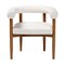 Baxton Studio Caia Boucle Dining Chair - Modern Upholstered Accent Armchair, Cream, Minimalist Design 259-14202-ZORO - alternate 5