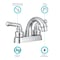 Dura Faucet Used For Lavatory Single Piece Deck Mount Classical Arc Spout 2 Teapot Handle Chrome Plated DF-PL620C-CP - alternate 2