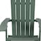 Homeroots 35" Green Heavy Duty Plastic Adirondack Chair 530697 - alternate 4