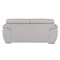 Homeroots 69in Light Gray and Silver Leather Loveseat 720579 - alternate 3