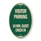 Signmission Reserved Parking Sign Visitor Parking 10 Min., 12 In X 18 In Architectural, Heavy Gauge Aluminum A-OV-G-1218-23018 - alternate 1