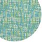Homeroots 8' Turquoise Green And Ivory Round Abstract Washable Indoor Outdoor Area Rug 602601 - alternate 3