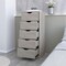 Homeroots 18" Gray Five Drawer Standard Chest 552267 - alternate 3