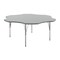 Flash Furniture Wren 60 in Flower Adjustable Height Activity Table, Thermal Laminate Top, Short Legs, Gray XU-A60-FLR-GRY-T-P-GG - alternate 1