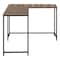 Homeroots 58" Brown and Black Wood and Metal Corner Computer Desk 489861 - alternate 3