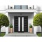 Vdomdoors Front Exterior Prehung Metal-Plastic Double Doors / MANUX 8088 Matte Black / Office Commercial and MANUX8088DEXD-BLK-RH-W72xH80 - alternate 2
