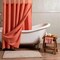 Homeroots Coral Sheer and Grid Shower Curtain and Liner Set 399759 - alternate 2