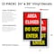 Signmission Area Closed Do Not Enter, Vinyl Decals Only 24 Inch x 36 Inch, Vinyl Decal, 2PK DSB-2436-2PACK-Area Closed Do Not Enter - alternate 2