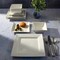 Gibson Everyday Hard Square 12 Piece Fine Ceramic Dinnerware Set in White 122729.12R - alternate 3