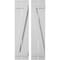 Ekena Millwork Rustic Two Board Spaced Board-n-Batten Smooth Faux Wood Shutters w/Z-Board, 11 1/2W x 60H, PR SHUBSZ11X60SMPR - alternate 1