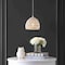 Jonathan Y Campana 8.25" 1-Light Bohemian Modern Woven Rope/Iron LED Pendant, White JYL6512A - alternate 2