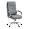 Homeroots Gray and Silver Adjustable Height Swivel Rolling Executive Office Chair 638364 - alternate 1