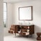 James Martin Vanities Amberly 60'' S Vanity, Mid-Century Walnut w/ Jasmine Pearl Top w/FreePower Wireless Charger 670-V60S-WLT-FEJP - alternate 3