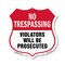 Signmission No Trespassing Shield Sign Violators Wil, 6 Inch X 6 Inch, Plastic Sign SHI-P-6-418 - alternate 1