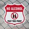 Signmission No Alcohol Shield Sign No Alcohol Past T, 6 Inch X 6 Inch, Plastic Sign SHI-P-6-390 - alternate 3
