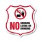 Signmission No Smoking Shield Sign No Smoking Eating, 6 Inch X 6 Inch, Plastic Sign SHI-P-6-400 - alternate 1