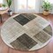 Homeroots 8' Ivory And Black Round Geometric Washable Indoor Outdoor Area Rug 631935 - alternate 4