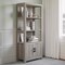 Martha Stewart Hutton Four Tier Shaker Style Bookcase with Storage Cabinet in Gray Washed Wood with Oil Rubbed Bronze Hardware ZG-053-GY-BK-MS - alternate 3