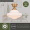 Vaxcel VAXCEL Huntley 12-in W Brass Farmhouse Schoolhouse Semi Flush Mount Ceiling Light White Glass C0261 - alternate 3