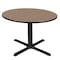 Regency Round Cain Large X-Base Breakroom Table, 48 in W, 48 in L, Noble Oak TB48RNDNO - alternate 1