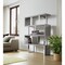 Homeroots 67" Gray And Silver Metal and Wood Three Tier Etagere Bookcase 555007 - alternate 2
