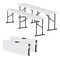 Vevor 6FT Plastic Folding Bench Portable Outdoor Bench for Garden White, 2PK SN-D183-2 - alternate 1