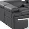 Homeroots Dark Gray Italian Leather Power Reclining U Shaped Eight Piece Sectional With Console 634666 - alternate 3