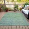 Homeroots 9' X 12' Teal Blue And Linen Oriental Washable Indoor Outdoor Area Rug 631141 - alternate 3