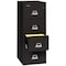 Fireking 15-1/4" W 4 Drawer Fire-Resistant Vertical File Cabinet, Black, Legal 4-2125-CBL - alternate 2