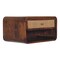 Homeroots 18" Chestnut And Natural Solid Wood Cane Rattan One Drawer Floating Nightstand 722573 - alternate 1