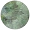 Homeroots 8' Green And Brown Round Abstract Washable Indoor Outdoor Area Rug 577621 - alternate 3