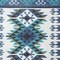 Homeroots 36" X 20" Blue Ivory And Teal Southwestern Cotton Hanging Tapestry 515650 - alternate 4