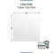 Fab Glass And Mirror 12in Square Ultra Clear Glass Table Top, Flat Edge, Low Iron Extra Clear Tempered Glass 1/4 LI-12SQ6THFL - alternate 3