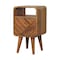 Homeroots 22" Brown Solid Wood Square Two Drawer Nightstand 651581 - alternate 4