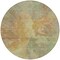 Homeroots 8' Artichoke Green And Gold Round Abstract Washable Indoor Outdoor Area Rug 615586 - alternate 3