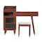 Homeroots 44" Walnut Wood Two Drawer Dresser 714279 - alternate 4