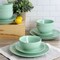 Elama Luna 18 Piece Porcelain Dinnerware Set in Mint EL-LUNA18-MINT - alternate 3