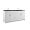 James Martin Vanities Bellshire 72" Double Vanity, Bright White w/ 3 CM Parisien Bleu Silestone Top 660-V72-BW-3PBL - alternate 3