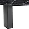 Homeroots 54" Black Genuine Marble and Wood Free Form Coffee Table 565078 - alternate 3