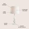 Jonathan Y Maddie 28" Glass/Metal LED Table Lamp, White Pearl JYL2072A - alternate 3