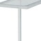 Homeroots 26" Clear And White Glass And Steel Sled End Table 493230 - alternate 2