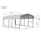 Arrow 10 x 24 x 7 ft Eggshell Carport CPH102407 - alternate 5