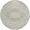 Homeroots 8' Taupe And Ivory Round Medallion Washable Indoor Outdoor Area Rug 617475 - alternate 3