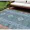 Homeroots 9' X 12' Blue Geometric Washable Indoor Outdoor Area Rug 607438 - alternate 1