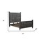 Homeroots Three Piece Black Solid Wood Bedroom Set 636272 - alternate 4