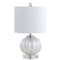 Jonathan Y Pearl 17.5" Glass/Crystal LED Table Lamp, White/Chrome JYL2076A - alternate 2