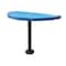 Leisure Craft Perforated Semi-Circle Pedestal Table, Portable, 30"H, Blue STAB30-PERF-BLUE - alternate 1