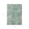 Homeroots 8' X 10' Teal Blue And Beige Abstract Washable Indoor Outdoor Area Rug 630546 - alternate 2